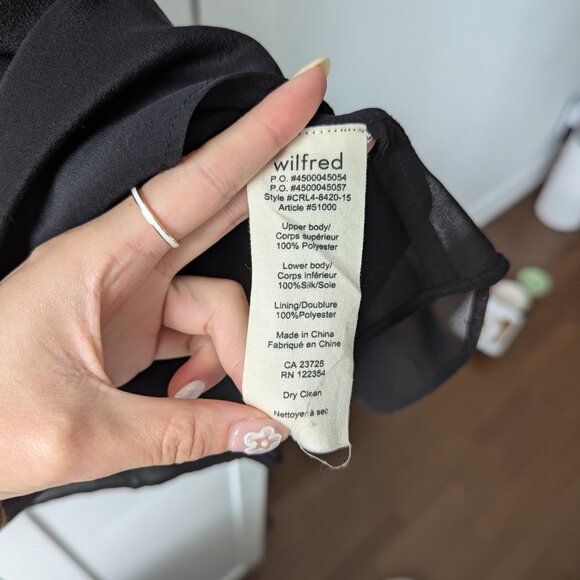 Aritzia Wilfred Black Vignette Dress - Picture 4 of 4